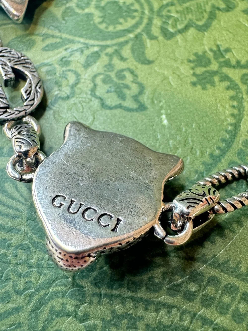 Gucci Silver-Tone Animal Head Charm Bracelet